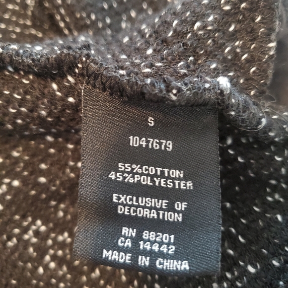 BNCI by Blanc Noir Women's Tweed Drape Front Shawl Collar Cardigan! Size… - Picture 8 of 9